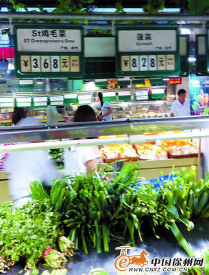 超市鸡毛菜每斤卖到3.68元，菠菜零售价为8.28元