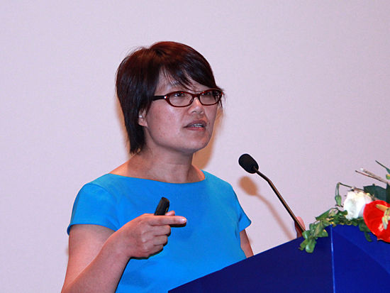 第六届“中国管理研究国际学会(IACMR)年会”于2014年6月20日在国家会议中心举行。上图为华盛顿大学教授陈晓萍。(图片来源：新浪财经 刘海伟 摄)