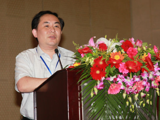 “首届中国（北京）国际能源峰会开幕式暨第三届中国能源经济论坛”于7月28日在京举办。上图为国务院研究室综合经济司司长范必。(图片来源：新浪财经 梁斌 摄)