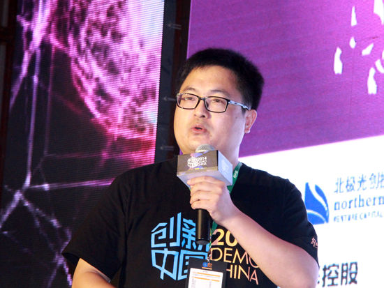 由创业邦和杭州市人民政府联合主办的“2014创新中国总决赛”于9月3日至4日在浙江杭州举办。上图为苏州触达信息技术有限公司代表在TEEC专场做展示。（图片来源：新浪财经 刘海伟 摄）