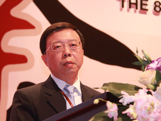 由中欧国际工商学院、新华社《财经国家周刊》共同主办的“2014第八届中国银行家高峰论坛”于9月13日举行。本届峰会的主题：《2014中国银行业：因势而变》。上图为中国建设银行副行长杨文升。(图片来源：新浪财经 刘海伟 摄)