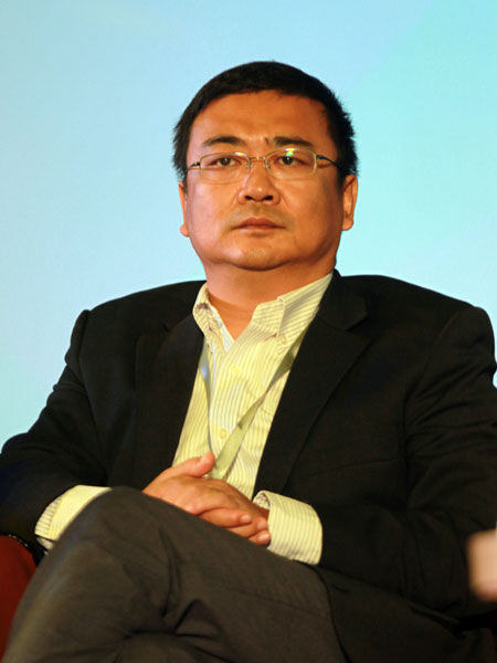 由国家发改委等25部门指导的“2014中国智慧城市创新大会”于2014年11月7日在广州举行。上图为神州数码CEO林杨。(图片来源：新浪财经 梁斌 摄)