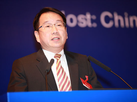“中国国际高新技术成果交易会”的重要组成部分——“2014中国高新技术论坛”于11月16-18日在深圳会展中心举行。上图为中兴力维执行董事长祝金程。(图片来源：新浪财经 梁斌 摄)