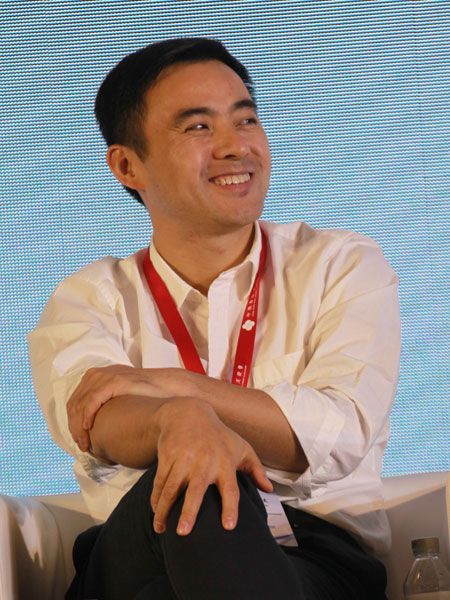 “2014中国青年天使会年度峰会”于11月25日在北京召开。上图为PreAngel创始合伙人王利杰。(图片来源：新浪财经 梁斌 摄)