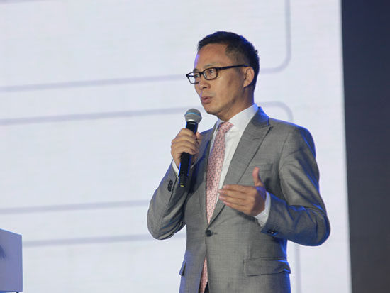 由学习型中国促进会主办的“第十五届学习型中国-世纪成功论坛”于2014年12月11日-13日在北京举办。上图为信中利资本集团创始人、董事长汪潮涌。(图片来源：新浪财经 梁斌 摄)