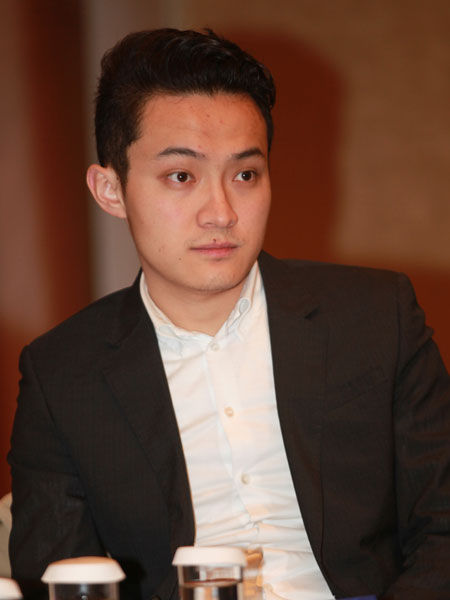 由《中国企业家》杂志社主办的“2014(第十三届)中国企业领袖年会”于12月12日-14日在北京举行。上图为锐波科技创始人孙宇晨。(图片来源：新浪财经 梁斌 摄)