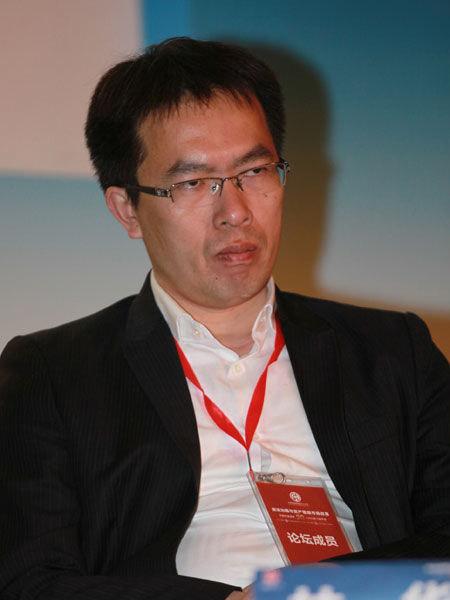 中国财富管理50人论坛第三届年会于2015年1月30日在北京召开。上图为厦门创投总经理林华。(图片来源：新浪财经 梁斌 摄)