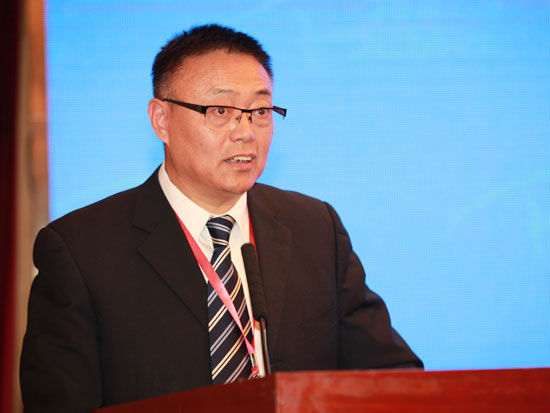 “2015年全国企业管理创新大会”于3月28日在北京召开。上图为中广核工程有限公司总工程师、副总经理黄学清。(图片来源：新浪财经 梁斌 摄)