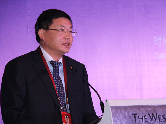 “中国金融论坛”作为科博会的重要活动于2015年5月12日－13日在北京召开。上图为中国进出口银行副行长孙平。(图片来源：新浪财经 梁斌 摄)