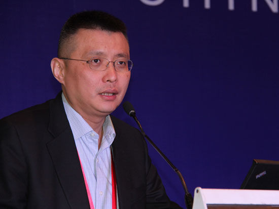“2015中国金融论坛”作为科博会的重要活动于5月12日－13日在北京召开。上图为德同中国投资基金主管合伙人田立新。(图片来源：新浪财经 梁斌 摄)