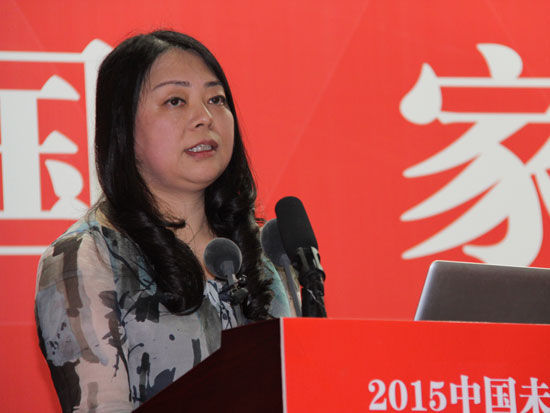 “2015中国未来经济论坛”于6月25日在北京召开。上图为腾讯公司副总裁江阳。(图片来源：新浪财经 梁斌 摄)