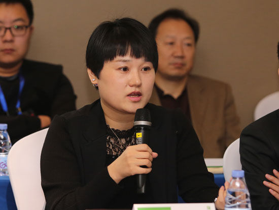 “首届中欧企业投资合作峰会”于2016年1月20-21号在广州开发区召开。上图为中国中小企业协会高新分会主任陈晶。(图片来源：新浪财经)