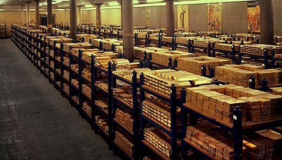 英格兰银行伦敦地下金库。来源：东方IC