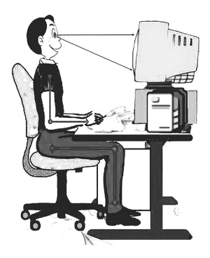 调整坐姿有助预防颈椎病(资料图)