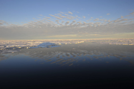 近日，摄影师拍到的北纬81度的北冰洋夏日里的景色。