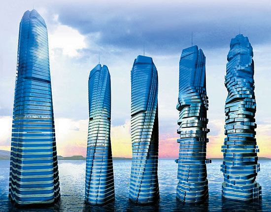 “动态塔”效果图