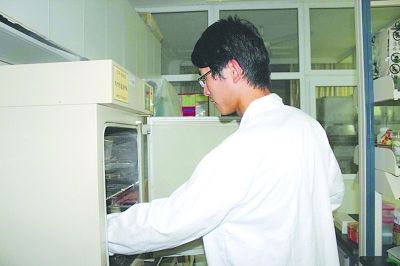 ⑥用保鲜膜封住两锥瓶的口，放入培养箱发酵。