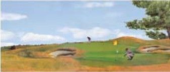 弗莱士河东公园土丘上的高尔夫规划地