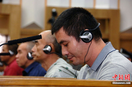 9月21日，湄公河惨案在昆明市中级人民法院结束庭审，主犯糯康当场悔罪，请求中国政府从宽处理。中新社发 张浩林 摄