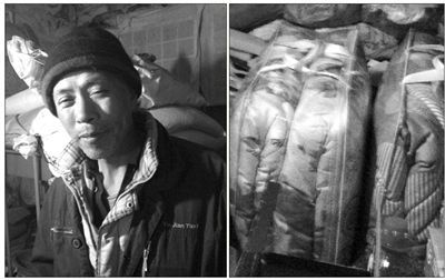 　　北京城市学院的几名师生给王秀青家送来了两套新被子。知道有很多人要帮助他后，王秀青一时激动语塞。