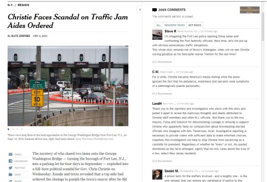 新版网站中，读者可以在阅读正文的同时，查看网友的评论。