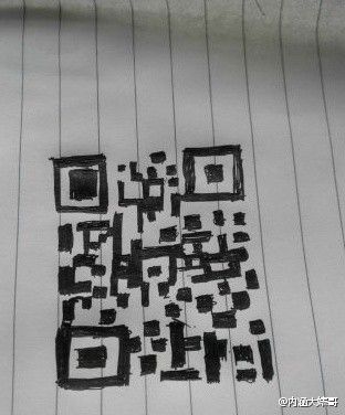 老师，我的寒假作业写完了，不过你要扫一下我画的二维码才可以收到哦！