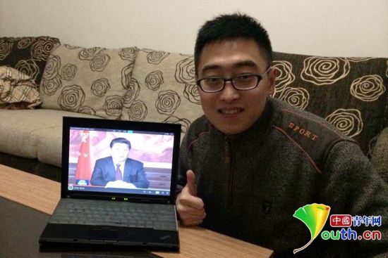 澳大利亚爱国留学生雷希颖。本人供图 