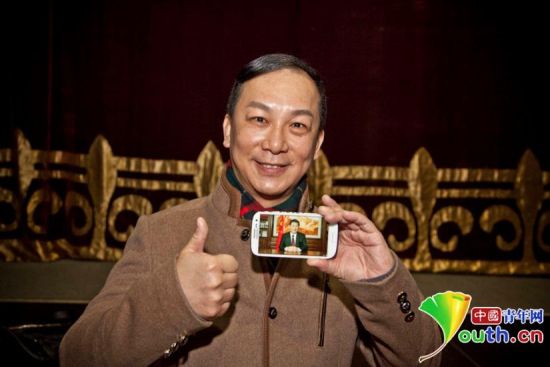 京剧名家宋小川。中国青年网记者 李拓 摄 