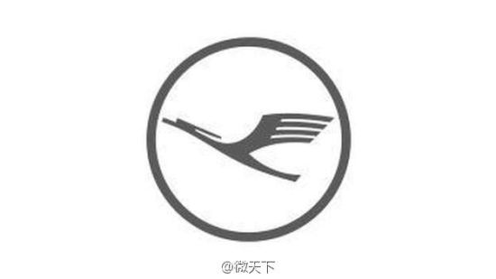 汉莎logo变灰。