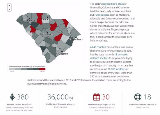 《信使邮报》绘制的家暴地图
