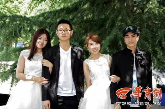 西安翻译学院大四学子 婚纱毕业照致青春