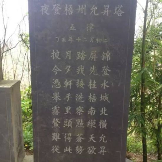 《夜登梧州允升塔》