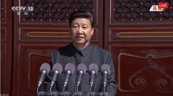 今天，习近平在抗战胜利70周年纪念大会发表讲话。