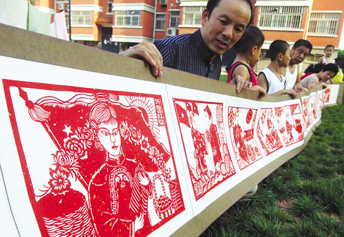 沂蒙红嫂颂剪纸版亮相