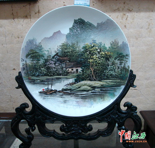 希少】李軍声 軍声画院 砂石画 置物 （军声画院——世界砂石画的