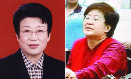 黑龙江省委原副书记韩桂芝(左)；深圳市公安局罗湖分局原局长安惠君(右)