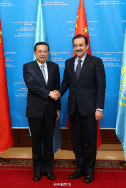 中哈总理第二次定期会晤在阿斯塔纳举行