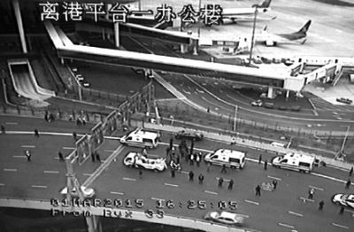      事故救援现场的监控录像截图。微博图片