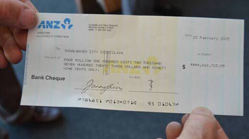 少林寺为在澳建寺所支付的支票