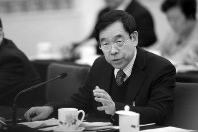 2014年两会河北省代表团开放日，陈国鹰发言。图/CFP