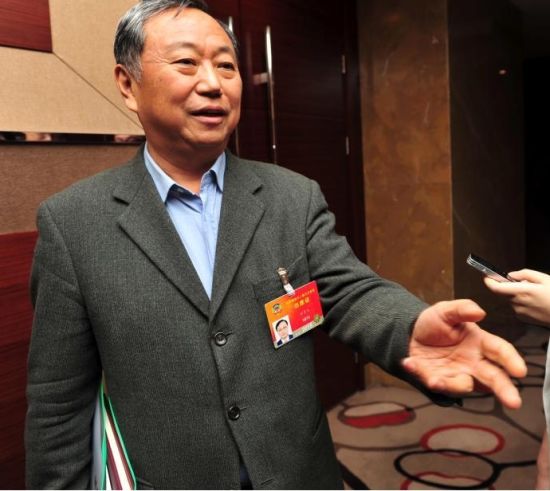 3月4日，全国政协委员分组讨论工作报告。政协委员万季飞接受媒体采访。 中新社发 翟羽佳 摄