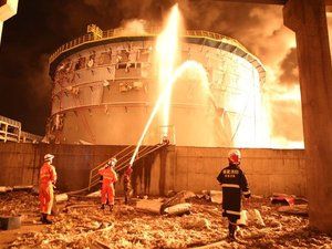 PX项目起火现场