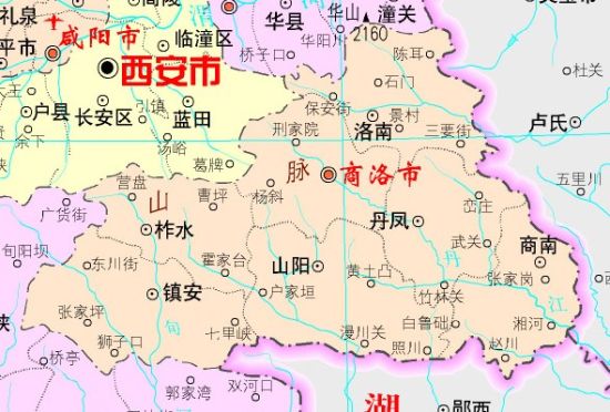 陕西商洛山阳地图