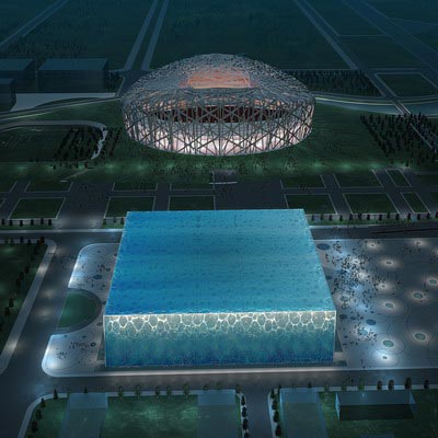 2006 年12 月26 日,伴随着国家游泳中心"水立方"最后一块外层膜结 