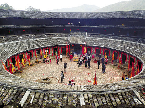 花萼楼观传统祈福礼餐桌上尝地道客家味