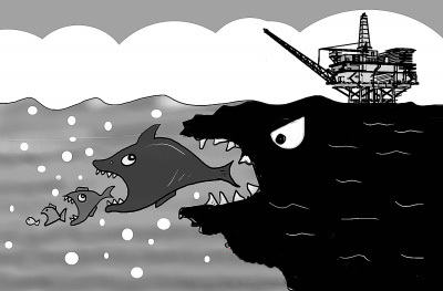 大鱼吃小鱼，油污最可惧