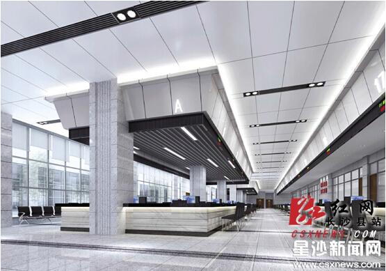 市民服务中心一楼政务中心设计效果图 红网长沙县站7月11日讯(星沙时报记者 熊文 见习记者 崔月龙)窗明几净的办公大厅,黑、白、灰主色调彰显白墙黛瓦江南风情不久的将来,湖南省长沙县星沙市民到政务中心办事将有更为舒适的环境。9日,长沙县工务局召开星沙商务写字楼及市民服务中心室内提质改造工程装饰方案评审会,与会专家共同讨论了相关装饰方案。