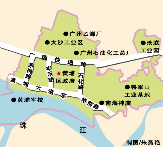 黄埔区区划图