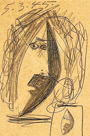 毕加索的涂鸦非常天马行空.