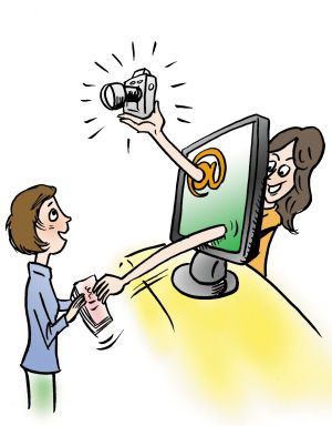 女子通过网络诈骗 图/王昕